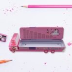 Double Decker Magic Truck Pencil Case ?Multi-Level Metal Compass Box with Movable Wheels, Fun Stationery for Kids (Mix Designs) - Image 3