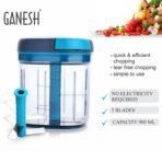 Master Chopper with 5 Stainless Steel Blades, XL Large Jumbo Chopper (900 Ml) - Image 3