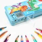 Multipurpose Compass Box Double Deck Pencil Case with Compartments for School Storage (1 Pc) - Image 4