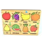 Wooden Fruits Puzzle Learning Educational Board (1 Set 28?20 Cm)