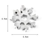 Durable & Portable 18 in 1 Snowflake Multi-Tool, Snowflake Bottle Opener Flat Phillips Screwdriver Kit Wrench - Image 5