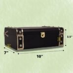 Jewelry Box Organizer for Women ?Luxury  Storage Box , Lockable Display Case for Rings, Necklaces, Watches & Accessories Availabel in Black, Red,Pink,Golde ,White (Black) - Image 3
