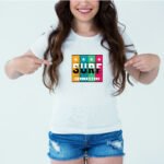Designer Printed T-Shirt :: Design type - Surf California - Cloth type : DOT-KNIT
