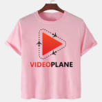Pink Unisex Polyster Premium Quality Designer Printed T-Shirt