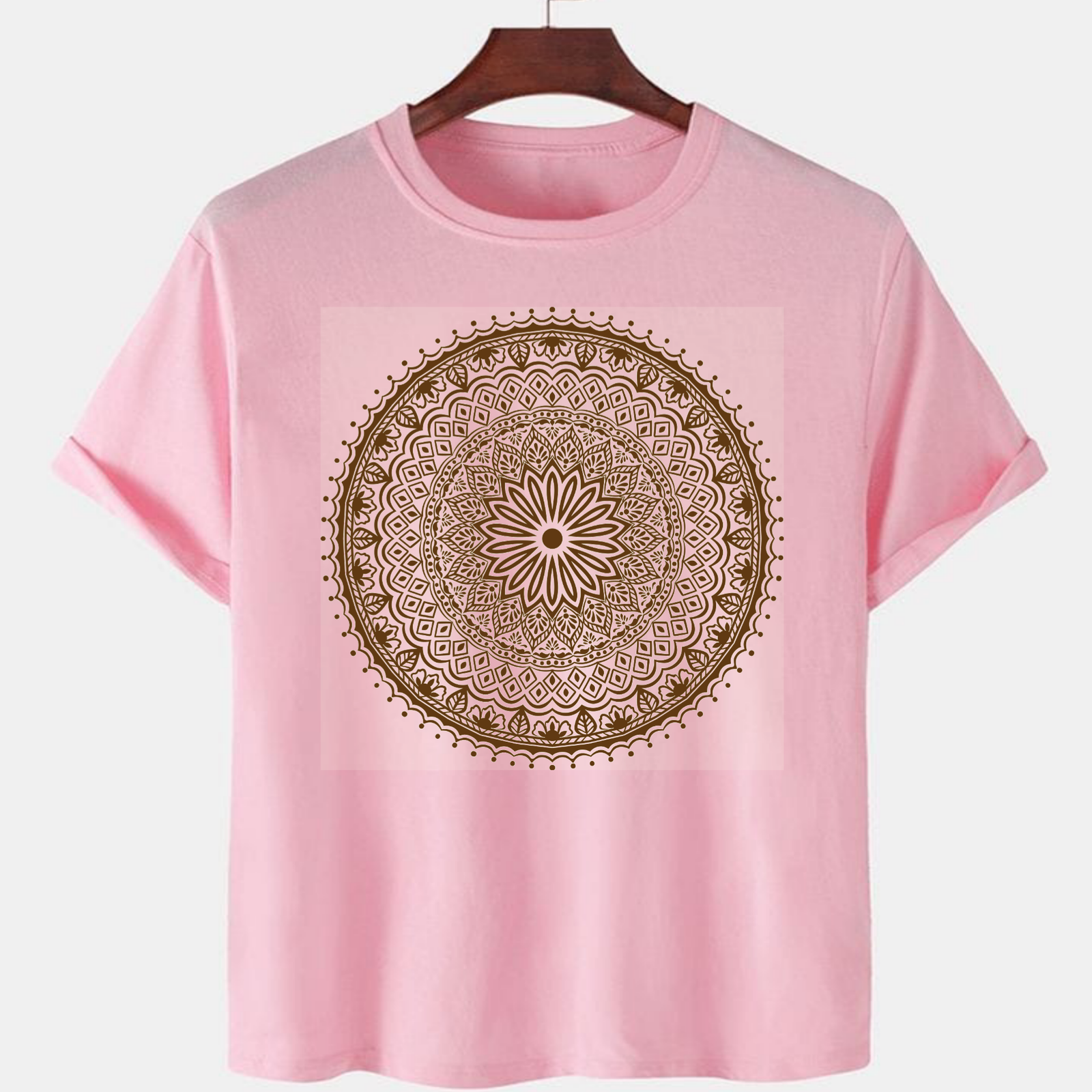 PNK-CTN-F-002.png Pink Unisex Polyster Premium Quality Designer Printed T-Shirt - Image 1