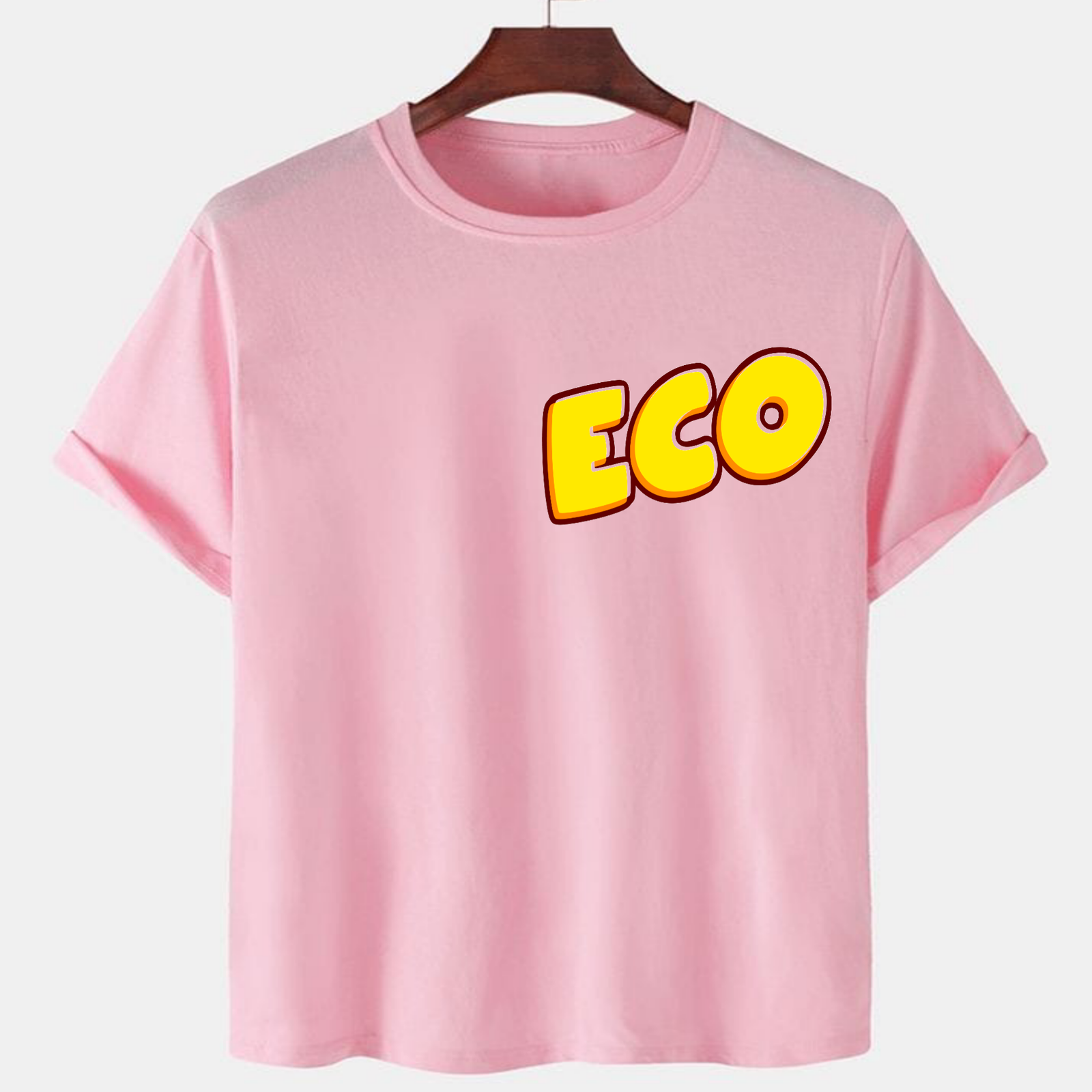 PNK-CTN-G-001.png Pink Unisex Cotton Premium Quality Designer Printed T-Shirt - Image 1
