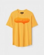Yellow Unisex Polyster Regular Fit Printed Round Neck T-Shirt