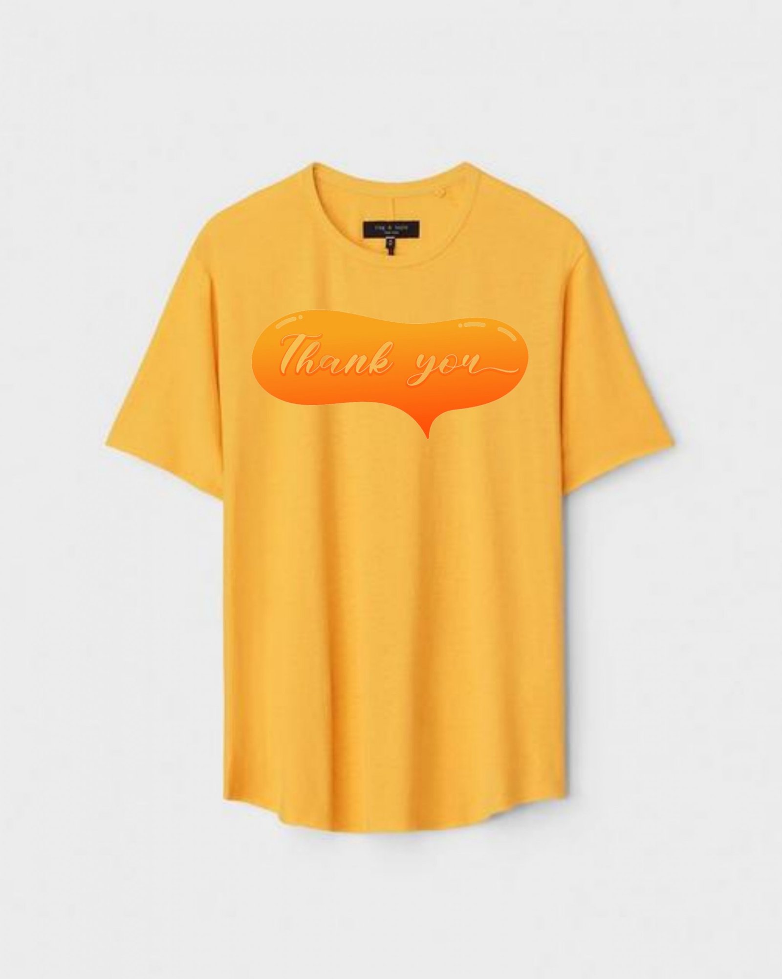 YLW-CTN-A-005-scaled-1.jpg Yellow Unisex Polyster Regular Fit Printed Round Neck T-Shirt - Image 1