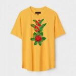 Yellow Unisex Cotton Regular Fit Printed Round Neck T-Shirt