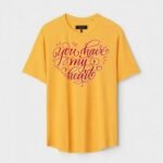 Yellow Unisex Polyster Regular Fit Printed Round Neck T-Shirt