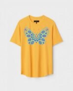 Yellow Unisex Polyster Regular Fit Printed Round Neck T-Shirt