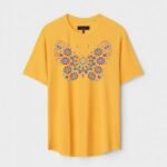 Yellow Unisex Cotton Regular Fit Printed Round Neck T-Shirt