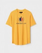 Yellow Unisex Polyster Regular Fit Printed Round Neck T-Shirt