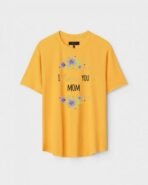 Yellow Unisex Polyster Regular Fit Printed Round Neck T-Shirt