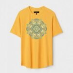 Yellow Unisex Polyster Regular Fit Printed Round Neck T-Shirt