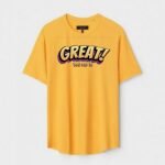 Yellow Unisex Polyster Regular Fit Printed Round Neck T-Shirt