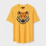 Yellow Unisex Polyster Regular Fit Printed Round Neck T-Shirt