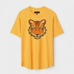 Yellow Unisex Polyster Regular Fit Printed Round Neck T-Shirt