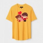 Yellow Unisex Polyster Regular Fit Printed Round Neck T-Shirt