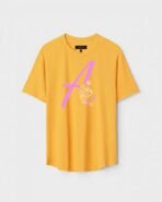 Yellow Unisex Polyster Regular Fit Printed Round Neck T-Shirt