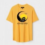 Yellow Unisex Polyster Regular Fit Printed Round Neck T-Shirt