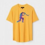 Yellow Unisex Polyster Regular Fit Printed Round Neck T-Shirt