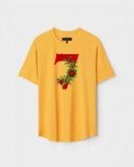 Yellow Unisex Polyster Regular Fit Printed Round Neck T-Shirt