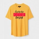 Yellow Unisex DOT KNIT Regular Fit Printed Round Neck T-Shirt