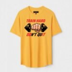 Yellow Unisex Polyster Regular Fit Printed Round Neck T-Shirt