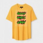 Yellow Unisex Polyster Regular Fit Printed Round Neck T-Shirt