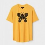 Yellow Unisex Polyster Regular Fit Printed Round Neck T-Shirt