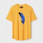 Yellow Unisex Polyster Regular Fit Printed Round Neck T-Shirt