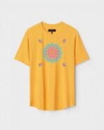 Yellow Unisex Polyster Regular Fit Printed Round Neck T-Shirt