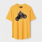 Yellow Unisex Cotton Regular Fit Printed Round Neck T-Shirt