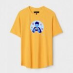 Yellow Unisex Cotton Regular Fit Printed Round Neck T-Shirt