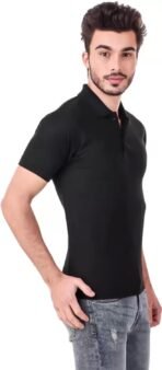One-H Men's Polo Neck Short Sleeve Casual Tshirt Combo of Red, Orange, Yellow colors (Pack of 3) - Image 4