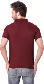 One-H Men's Polo Neck Short Sleeve Casual Tshirt Combo of Red, Maroon, Black colors (Pack of 3) - Image 2