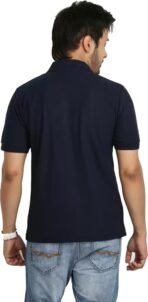 One-H Men's Polo Neck Short Sleeve Casual Tshirt Combo of Dark Blue, Black, Yellow colors (Pack of 3) - Image 2