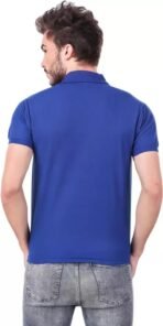 One-H Men's Polo Neck Short Sleeve Casual Tshirt Blue color (Pack of 1) - Image 2