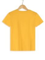 Yellow Unisex Polyster Regular Fit Printed Round Neck T-Shirt - Image 2